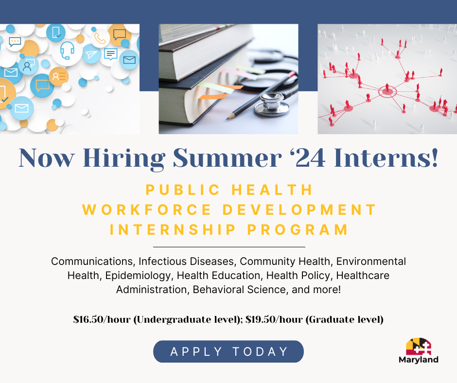 Summer '24 Public Health Workforce Development Internship Program